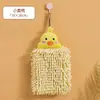 Toalha de Mão de Chenille para Pendurar na Cozinha e Banheiro, Absorvente e de Secagem Rápida, Design Fofo de Desenho Animado, Toalha para Limpeza Doméstica, Tamanho Grande