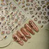 Cyansea Verão Tridimensional Flor de Lótus Dourada Ultra Finos Adesivos de Nail Art Tendência Papel Embossado Adesivos Decorativos para Nail Art