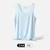 Verano seda de hielo anti-penetración base sin costuras cuello redondo chaleco femenino interior femenino negro anti-movimiento base ligera venta al por mayor generación