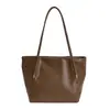 Bolso de Hombro Vintage Elegante de Gran Capacidad para Mujer 2026 Nuevo Otoño Casual Moderno para Viajar Bolso Tote de Mano de Color Sólido