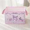 Caja de Almacenamiento de Cosméticos Sanrio, Cesta de Almacenamiento para Escritorio, Plegable para Ropa Interior y Calcetines, Diseño Lindo y Divertido de Dibujos Animados
