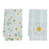 Toalla con Estampado Digital de Margarita Estilo Caliente de Amazon Toalla Cuadrada Absorbente de Microfibra Duradera para Cocina Toalla de Platos Floral
