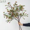 Fruta de Espinheiro-Marítimo Selvagem Artificial Arranjo de Flores Artificiais Decoração Floral Buquê de Plástico Atacado