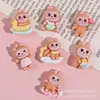 Mini Lindo Dibujo Animado Labubu Resina Brillante Accesorios Pegamento Cremoso DIY Funda de Teléfono Móvil Llavero Accesorios para el Cabello Material