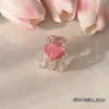 Pasador de Corazón Rosa para Mujer, Pin Lateral para la Frente, Accesorio para el Cabello, Pinza de Garra Linda de Verano para Flequillo, Adorno para el Cabello