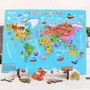 Rompecabezas de mapa de China magnético mundial versión infantil de 3 a 6 años rompecabezas magnético 3d juguete cóncavo-convexo