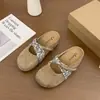 Zuecos Casuales sin Cierre para Mujer Verano 2026 Nuevo Estilo con Aumento Interno de Altura, Suela Gruesa, Estilo Birkenstock, Medias Pantuflas de Punta Cerrada para Uso en Exteriores