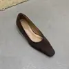 Sapatos Simples Retro Franceses Quadrados Baixos de Veludo para Mulheres, Novos Mocassins de Veludo para o Trabalho, Outono 2026
