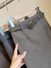 Falda Midi de Lana Estilo Coreano para el Trabajo, Nueva de Otoño para Mujer, Cintura Alta, Adelgazante, Recta, Versátil, Moda, Temperamento, Ajustada a la Cadera