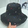 Sombrero de playa japonés dulce y versátil, sombrero de paja para mujer, para vacaciones en la playa, de verano, plegable, para el sol, para lavabo