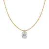 Collar de Diamante Ovalado Midnight Sip para Mujer - Lujo Ligero, Nicho, Moda de Alta Gama, Elegante, Para el Trabajo, Cadena para Clavícula con Diamante Flotante
