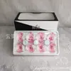 Flores Preservadas 4-5cm Rosas de Gradiente Colorido Caja de Dos Tonos Flores Personalizadas al por Mayor Deslumbrantes