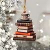 Colgante para Coche de Árbol de Navidad Nuevo y Creativo Transfronterizo Decoración Acrílica 2D Navideña Decoraciones para el Hogar Festivas