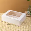 Caja de Empaque para Cupcakes 2/4/6/12 Piezas Caja de Empaque para Cupcakes Caja Pequeña para Postres Taza para Muffins Postre