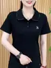 2025 Camisa Deportiva Casual Nueva Solapa Simple Manga Corta Camiseta Cuello Polo Moda Verano para Mujer Top de Moda
