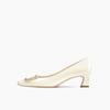 2026 Zapatos de Tacón Alto Elegantes y Versátiles de Punta Cuadrada para Mujer, Zapatos de Salón Individuales Retro Elegantes Ultrasuaves Estilo Chanel para Mujer