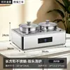 Fogão de Buffet em Aço Inoxidável, Fogão Elétrico para Pratos Quentes de Cantina, Panela Térmica Transparente com Tampa Articulada, Fogão de Aquecimento para Café da Manhã de Hotel