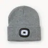 Gorro de Punto LED Transfronterizo Europeo y Americano con Luz, Gorro Cálido de Lana para Otoño e Invierno, Gorro a Prueba de Frío con Iluminación de Luz Nocturna para Viajes al Aire Libre