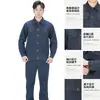 Traje de Trabajo de Mezclilla para Primavera y Otoño de Manga Larga con Protección Laboral para Hombres, Traje de Soldadura, Ropa de Trabajo para Construcción y Reparación de Automóviles, Traje de Protección Laboral Engrosado