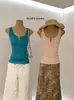 WGWE9999 Guangzhou Trece Líneas Ropa para Mujer Verano 2026 Nuevo Camisola de Cuello Semiabierto Ajustado Top Delgado