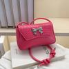 Bolsa Pequena Texturizada de Luxo 2026 Novo Modelo Versátil Feminino Bolsa Transversal Bolsa de Ombro/Axila Francesa de Nicho com Laço