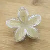 Europeu e Americano transfronteiriço cor glitter ovo flor grampo de cabelo flor pinça lateral das mulheres meia garra de volta cabeça tubarão clipe