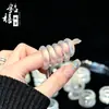 Diretamente do Fabricante: Pingente de Ágata Branca Calcedônia Tipo Gelo, Fivela da Paz Buda Guanyin Maitreya, Colar Amuleto em Forma de Folha Atacado