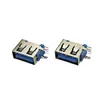 Placa de Inserção Vertical Lateral Af10.0 Borda Reta Pé em Forma de O Cola Azul 4P Corpo Curto Inserção Lateral Conector USB Terminal Fêmea
