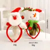 Navidad anciano muñeco de nieve muñeca grande diadema vestido de Navidad hebilla de cabeza regalo para niños decoraciones accesorios para el cabello al por mayor