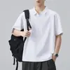 Roupas Masculinas Xintang 2026 Verão Masculino Gola Gaivota Peso Pesado Manga Curta Solta Casual Camisa Polo