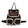 Bolsa Tote Casual de Grande Capacidade para Mulheres 2025 Outono Nova High-End Estilosa Estilo Estrangeiro Borda Crua Mochila de Ombro Único