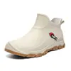 Botas de Chuva Curtas para Exterior de Comércio Exterior para Todas as Estações, Sapatos de Água Impermeáveis e Resistentes ao Desgaste para o Dia a Dia, Espessados e Aveludados, Antiderrapantes para Cozinha Quente
