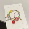 "Paraíso de Manzanas" Collar de Manzana Estrella Color Dopamina con Cuentas 2025 Nuevo Cadena de Clavícula de Lujo Ligero de Verano