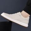 Piel de Vacuno de Primera Capa Verano Nuevos Zapatos Casuales para Hombre Cuero Genuino Transpirables Zapatos Slip-On Blancos para Hombre Zapatos de Cuero Versátiles Zapatos de Hombre