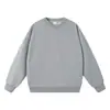 Sudadera de Felpa de Algodón 380g Cruzada Cuello Redondo Marca de Moda Pulóver de Gama Alta para Hombre Top Casual para Hombre Estilo Otoño e Invierno