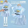 Ropa de Anime de Dibujos Animados Traje para Niñas 2026 Verano Nuevo Estilo Camiseta de Secado Rápido de Manga Corta Pantalones Cortos de Seda Hielo Conjunto de 2 Piezas