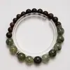 [Las aguas tranquilas son profundas] Pulsera de Cristal de Cabello Verde Natural para Mujer La más Fácil de Combinar Blanqueamiento Pulsera Avanzada de Cristal de Cabello Verde Al por Mayor
