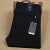 Pantalones gruesos de algodón twill elástico de cintura media, suaves, transpirables, rectos, para hombre, de otoño e invierno, casual de negocios