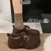 Couro Genuíno Solado Grosso Salto Escondido Cobertura Total Sapatos Birkenstock Sapatos com Veludo Sapatos Femininos Sapatos Mary Jane Estilo Retrô Sapatos de Um Só Tom Mocassins