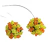 Brincos de Botão com Cluster de Hortênsias Color-blocking, Feitos à Mão com Contas e Cristais, Ear Cuff para Orelhas Não Perfuradas, Para o Dia a Dia, Trabalho, Encontros, Estilo Artístico