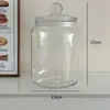 Pote de Vidro para Armazenamento Cozinha Alimentos Cereais Grãos de Café Chá Pote Selado Pote Transparente para Armazenamento Pote para Armazenar Lanches Pote de Açúcar