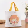 Bolsa de lona para o Festival do Meio Outono, embalagem de mão para bolo da lua e bolinho de gema de ovo, sacola de compras para presente, feita sob medida com logotipo, lembrança promocional
