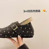 2026 Nuevos Zapatos de Lana Birkenstock de Lunares Otoño Invierno Zapatos de Algodón con Tacón Oculto Zapatos Perezosos Cómodos Zapatos de Deslizamiento Individuales para Mujer