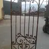 Puerta de Hierro Forjado Francés Artesanal Puro Metal Forjado Casa Artesanía de Hierro Puerta de Patio de Protección Puerta Corredera