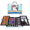 Set de Pinceles de Pintura de 145 Piezas Venta al por mayor de fábrica Caja de Aluminio de Doble Capa Set de Pintura Bolígrafos de Acuarela para Estudiantes Pintura de Graffiti para Niños Regalo
