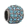 Panjia Nova Quente Azul Safira Diamante Amor Pétala Contas DIY Acessórios de Joia Pulseira Pulseira