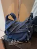 Bolsa de jeans, bolsa transversal de grande capacidade, simples e versátil, adequada para o trajeto diário, bolsa de ombro pequena, bolsa feminina, novo modelo 2026