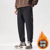 Calça de Moletom Tricô Pesado Masculina Outono Nova Chegada Solta Tamanho Grande Calças Harlan com Cadarço Estilo Americano Marca Tendência Calça Esportiva Casual