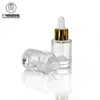 En Stock Botella Cilíndrica de Vidrio con Gotero de Fondo Grueso de 20 ml, Botella para Aceite Esencial de 20 ml, Material de Empaque para Botella Dispensadora de Líquido para Sérum