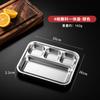 Placa de Barbacoa Coreana Personalizada 304 con Tres Compartimentos, Plato para Salsa, Plato Drenante, Plato Personalizado, Plato de Barbacoa, Plato para Bistec